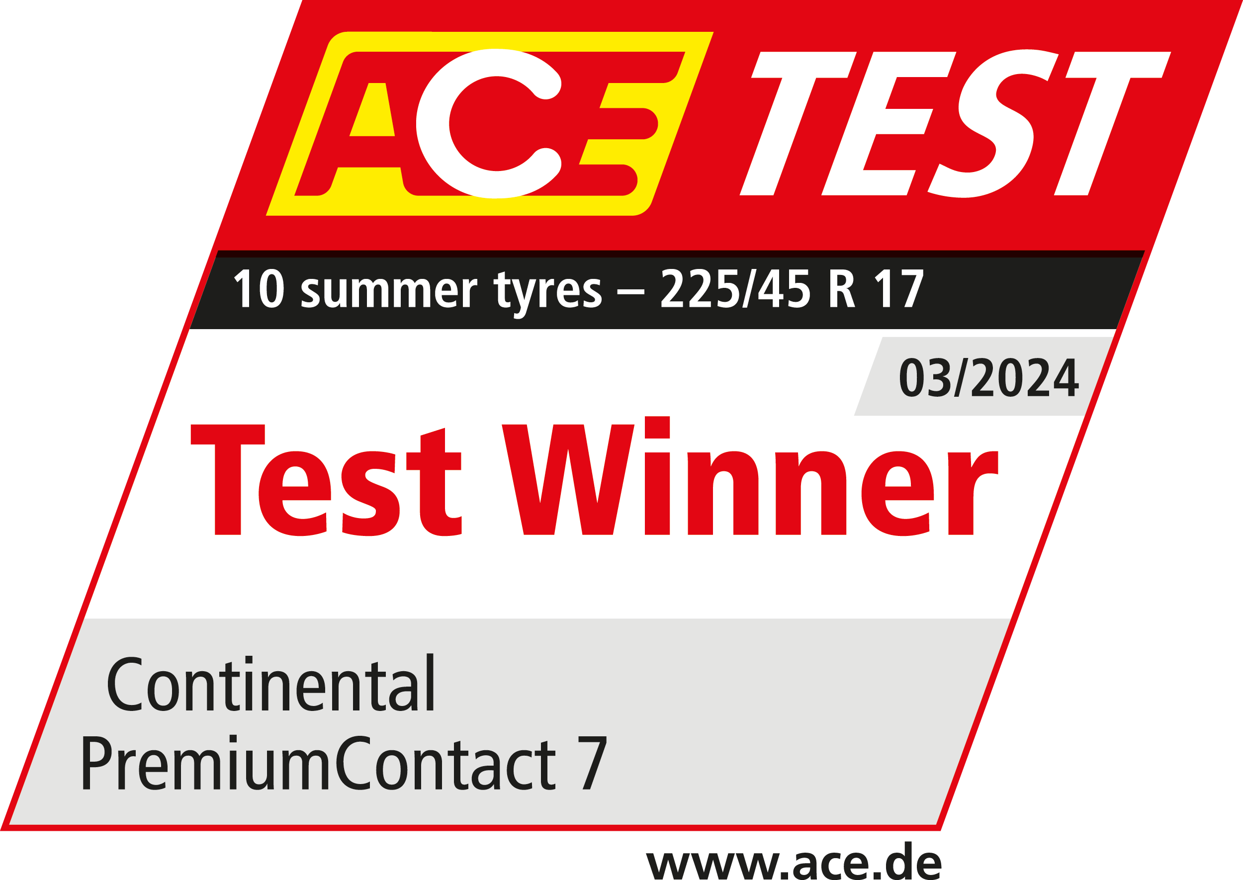 Continental PremiumContact 7 - ACE Ganador del test